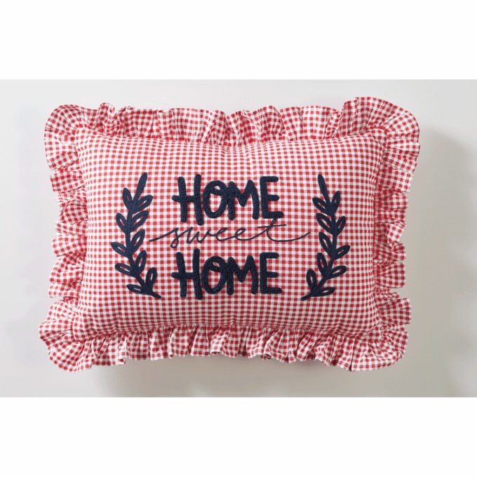 Embroidered Home Sweet Home Pillow, , large