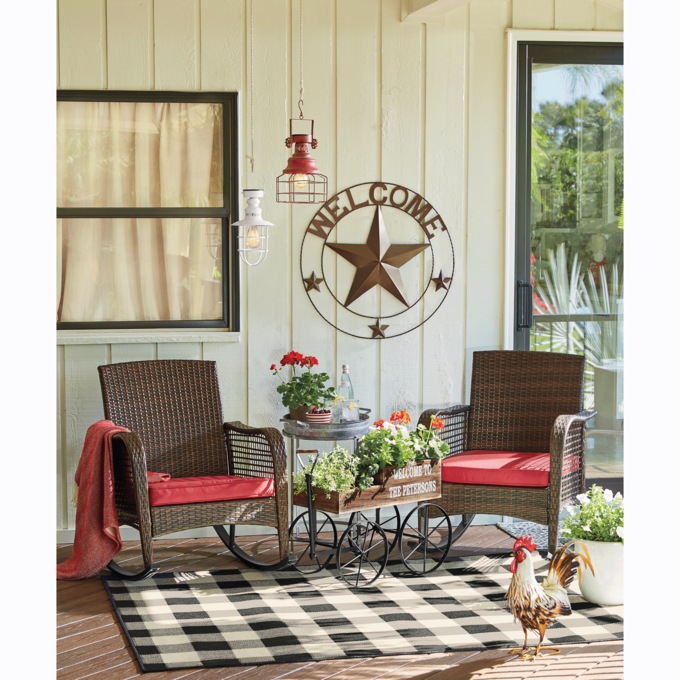 Faux-Wicker Rocker, , large
