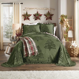 Aspen Chenille Bedspread and Sham, , large