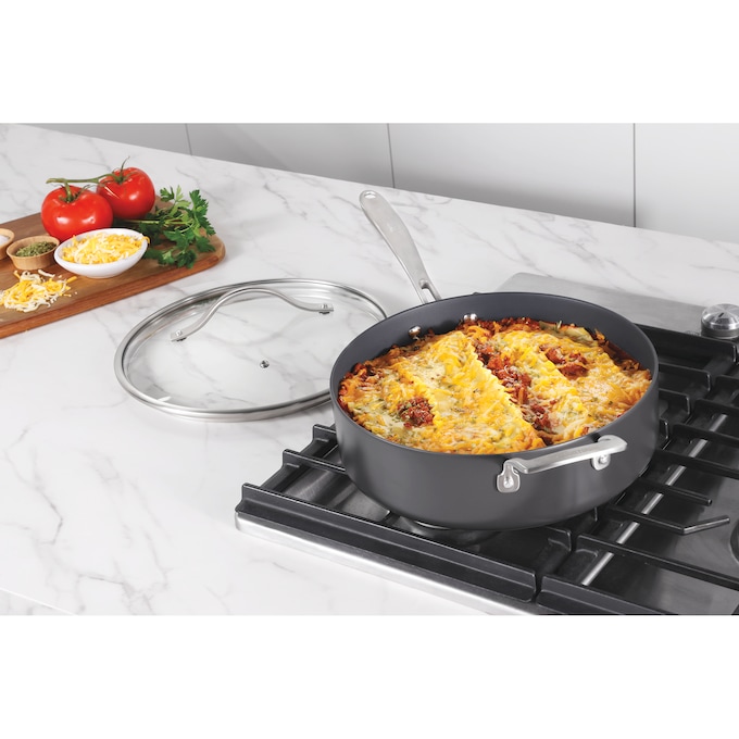 Guy Fieri Flavortown 12-Piece Laser Titanium Cookware Set, Black, large