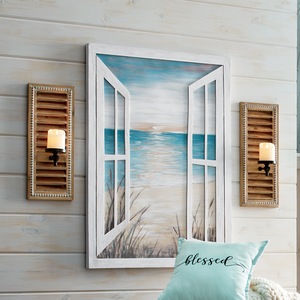 Coastal Art and 2 Sconces - Buy Both and Save, , large