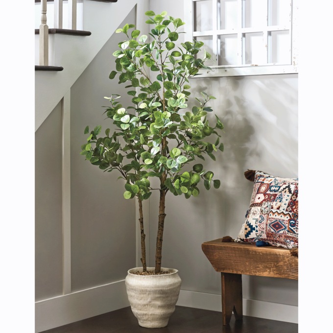 Faux Eucalyptus Tree in Pot, , large