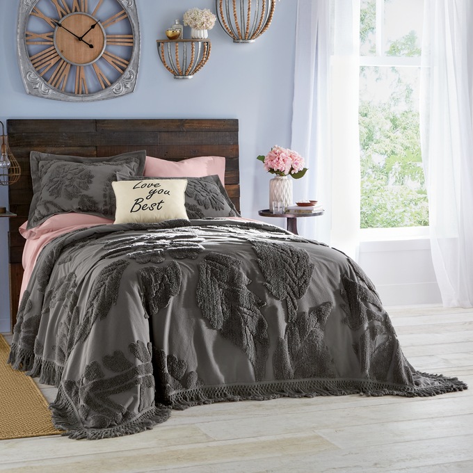 Positano Chenille Bedspread, , large
