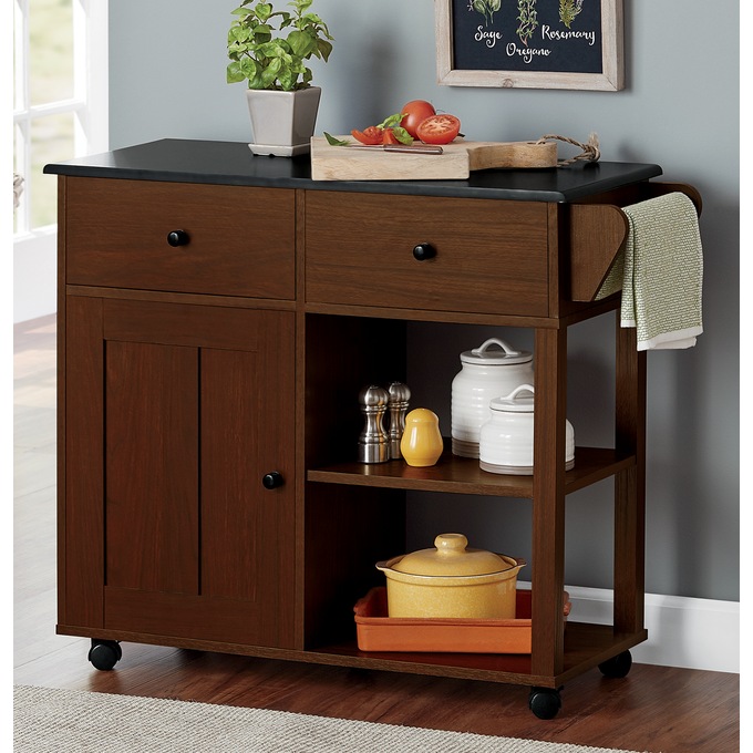 Katie Small Kitchen Cart with Storage, , large