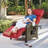 Harbour Wicker Recliner, Brown Red, large