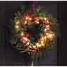 Lighted Faux-Pine Wreath, , large