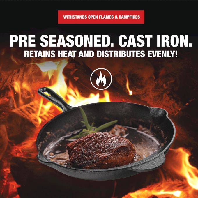 Granitestone Pre-Seasoned Cast Iron 12" Skillet, , large