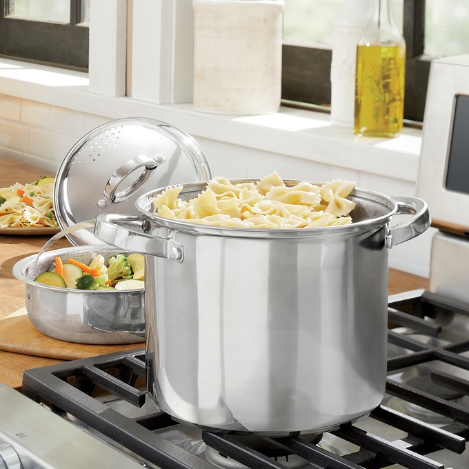 Oster 5-Qt. Pasta Pot with Steamer & Strainer, , large