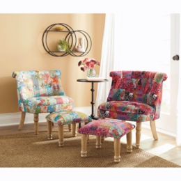 Tufted Patchwork Chair, , large
