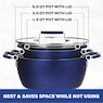 Granitestone Diamond 6-Piece Nesting Pot Set, Blue, large