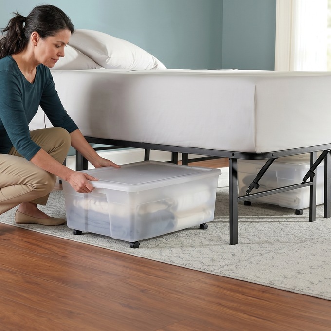 Steel Platform Bed Frame, , large