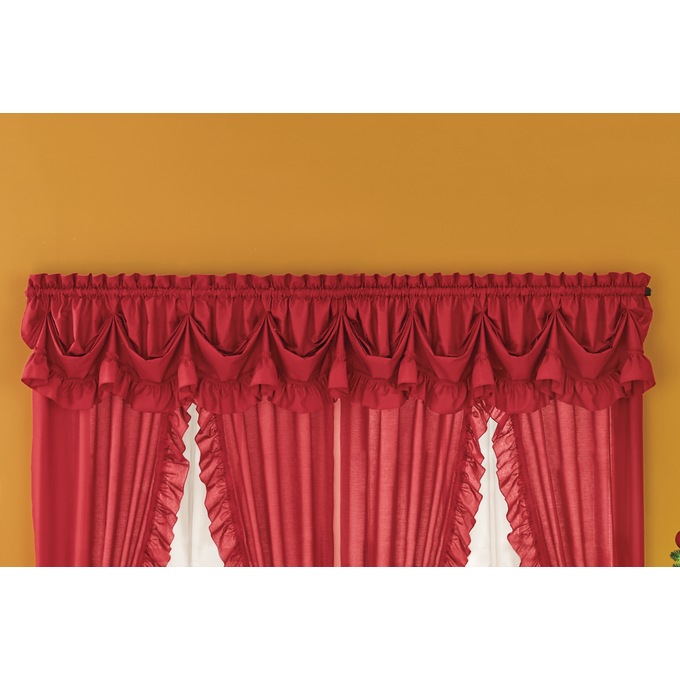Mayfair Romantic Semi-Sheer Queen Anne Valance, , large