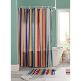 Color Connection Striped Shower Curtain, , large