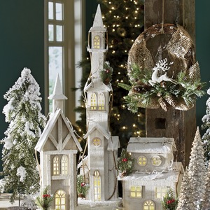 Tall LED Snow House, , large