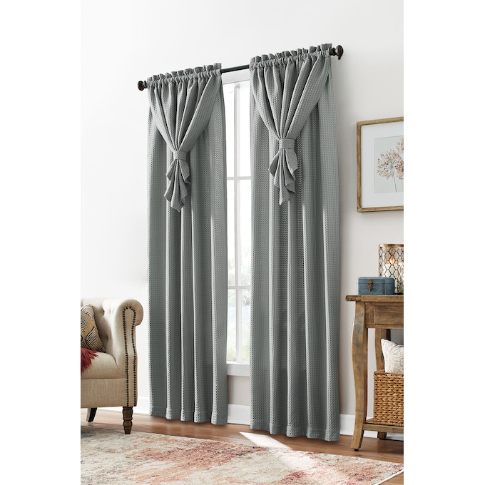 Allegra Waffle Textured Panel, Gray, large