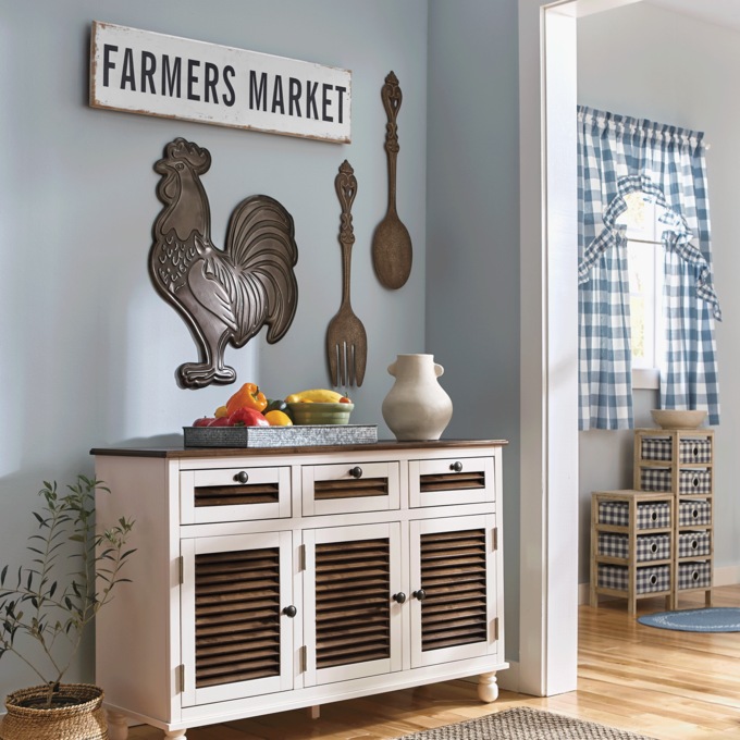 Distressed Farmers Market Wall Sign, Multi, large