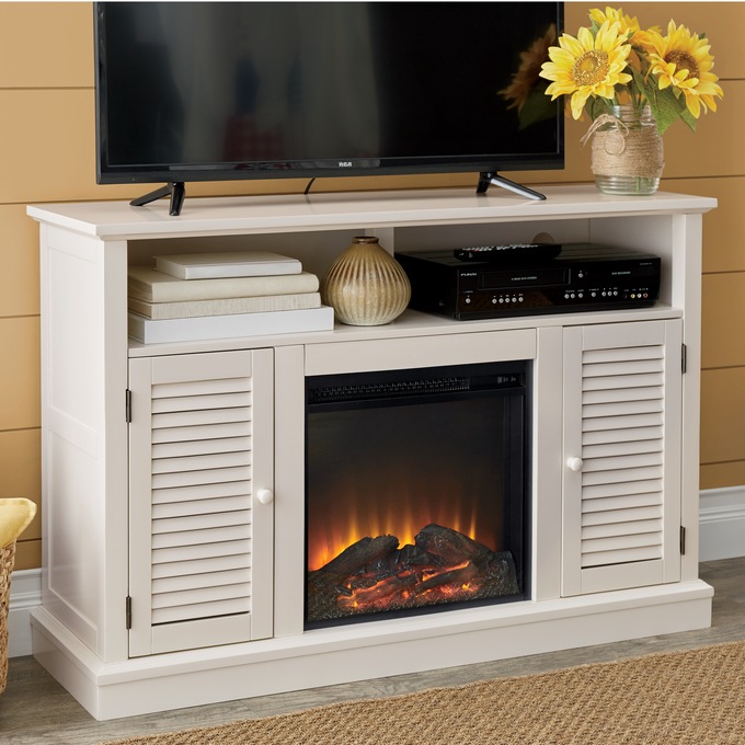 Shutter Door Fireplace Cabinet Country Door