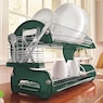 Space-Saving 2-Tier Dish Drying Rack with Utensil Holder, , large