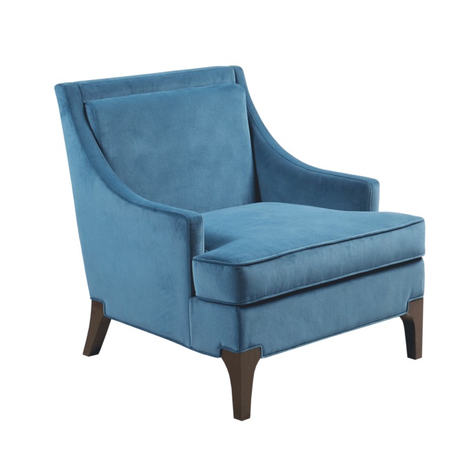 Martha Stewart Anna Arm Accent Chair, Blue, large
