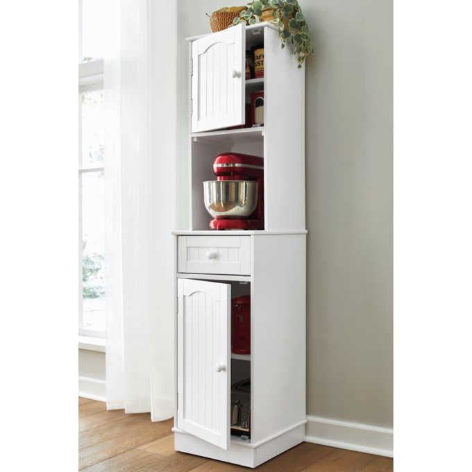 Melissa Tall Storage Pantry, White, large