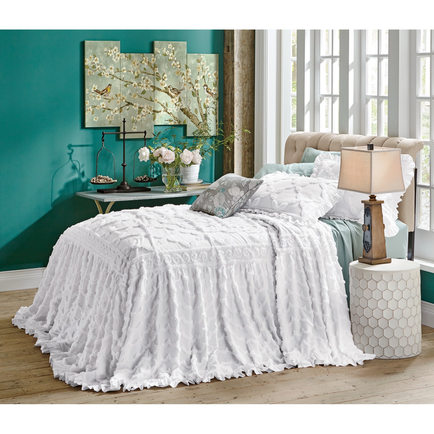 Angelica Ruffle Chenille Bedspread Country Door