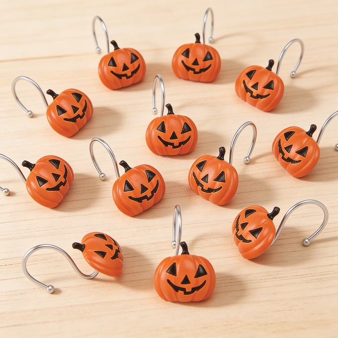 Set of 12 Halloween Shower Curtain Hooks, , large