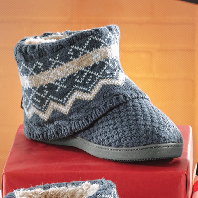 Men's muk luks knit bootie slippers store