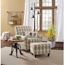 Buffalo Check Armchair and Ottoman, Taupe Cream, large