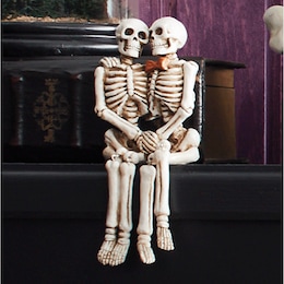 Sitting Skeleton Couple, , large