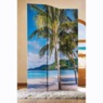 Lit Reversible Beach Views Room Screen, Multi, large