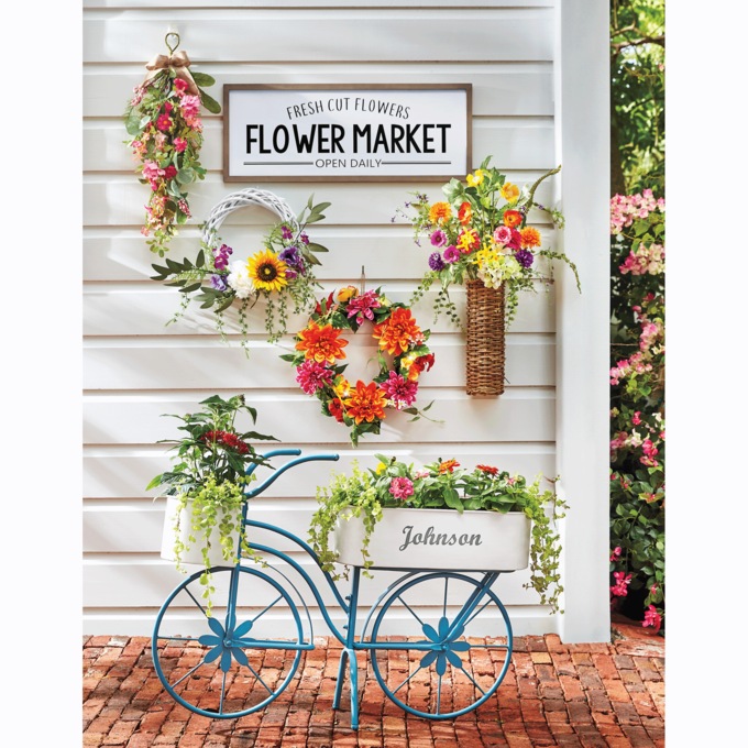 Colorful Rattan Half Wreath, , large