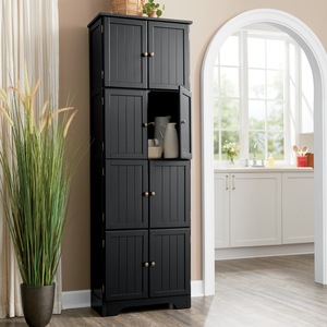 Westwick Tall Wooden Cabinet with 8 Doors, , large
