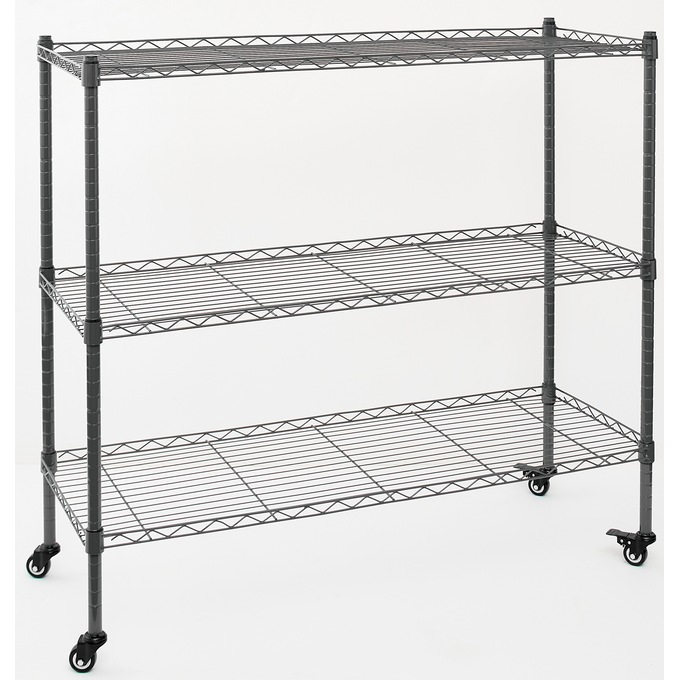3-Tier Wide Mobile Tower Shelves, , large