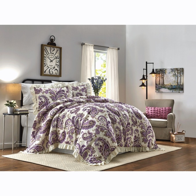 Brianna Ruffled Comforter, , large