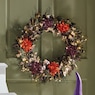 Lit Gilded Halloween Wreath, , large
