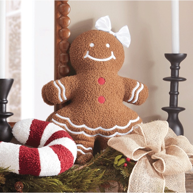 Gingerbread Christmas Pillow, , large