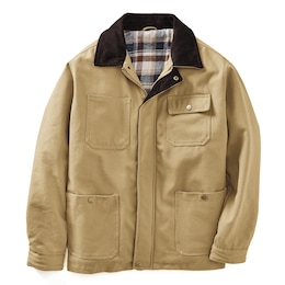 Flannel-Lined Barn Coat, , large