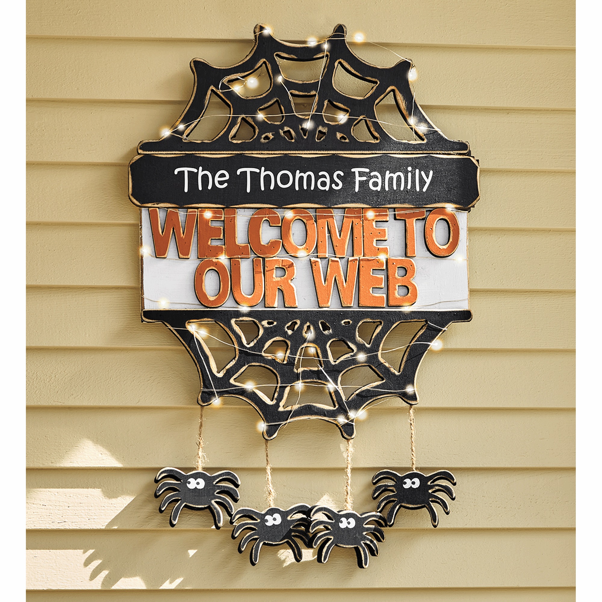 Chunky Wood Cutouts Welcome To Our Web Sign, , large