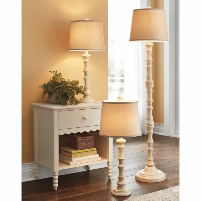 Set of 3 Tesla Turned-Base Lamps, , large