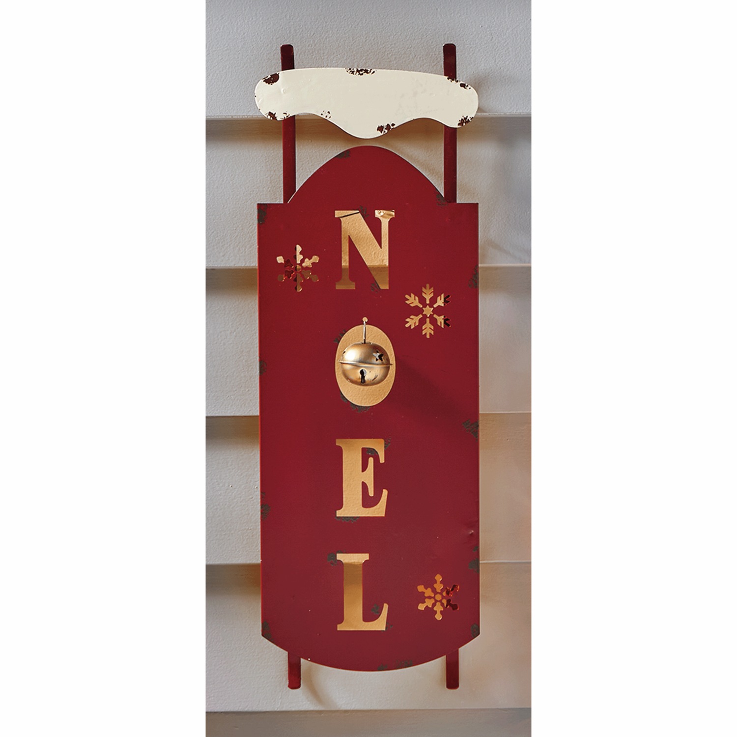 Joy or Noel Lit Sled Porch Sign Country Door