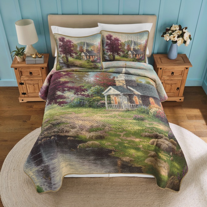 Thomas Kinkade Coverlet, , large