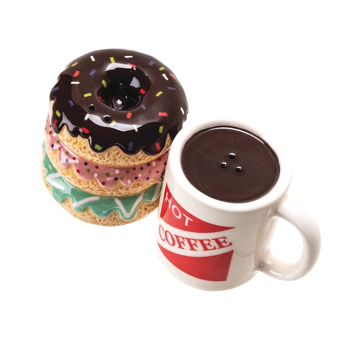 Coffee and Donuts Magnetic Salt & Pepper Shakers, , large