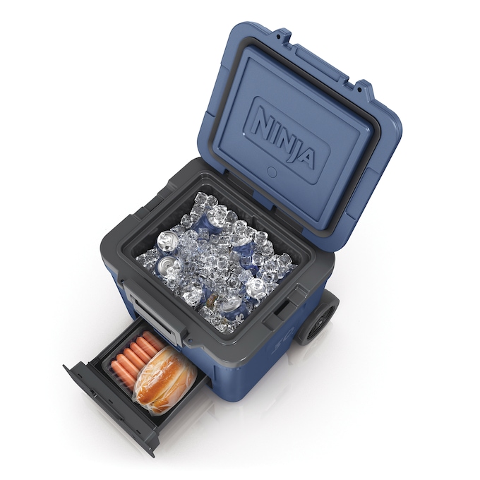 Ninja FrostVault 30-Quart Wheeled Cooler with Dry Zone, Blue, large