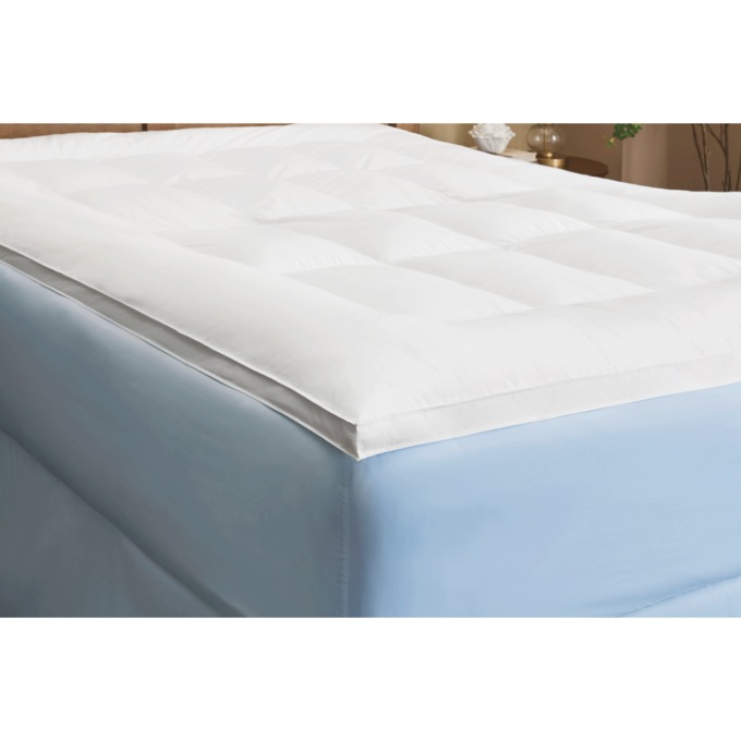 Sleep Connection Feather-Filled Mattress Topper, , large