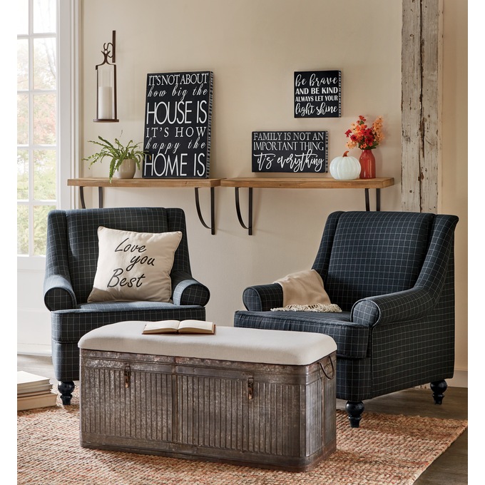 Galvanized deals storage bench
