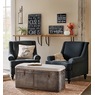 Galvanized Metal Storage Trunk Bench, , large