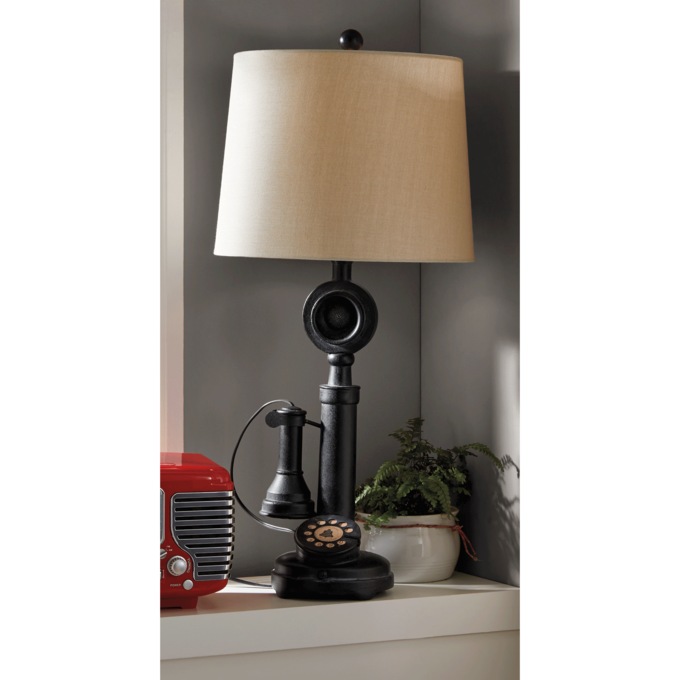 Vintage Telephone Lamp, , large
