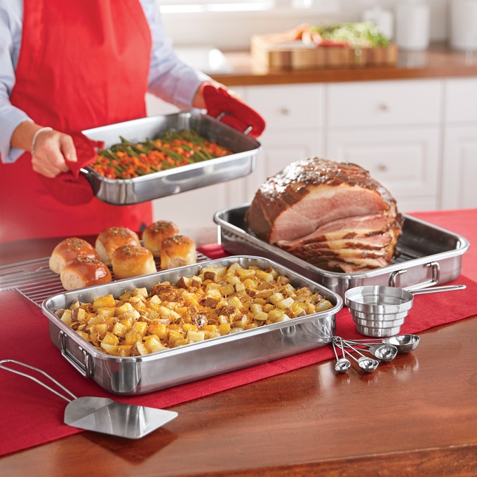 12-Piece Stainless Steel Roasting Set, , large