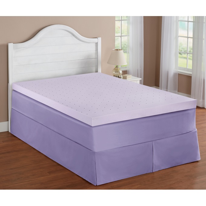 Lavender-Infused Memory Foam Topper, , large