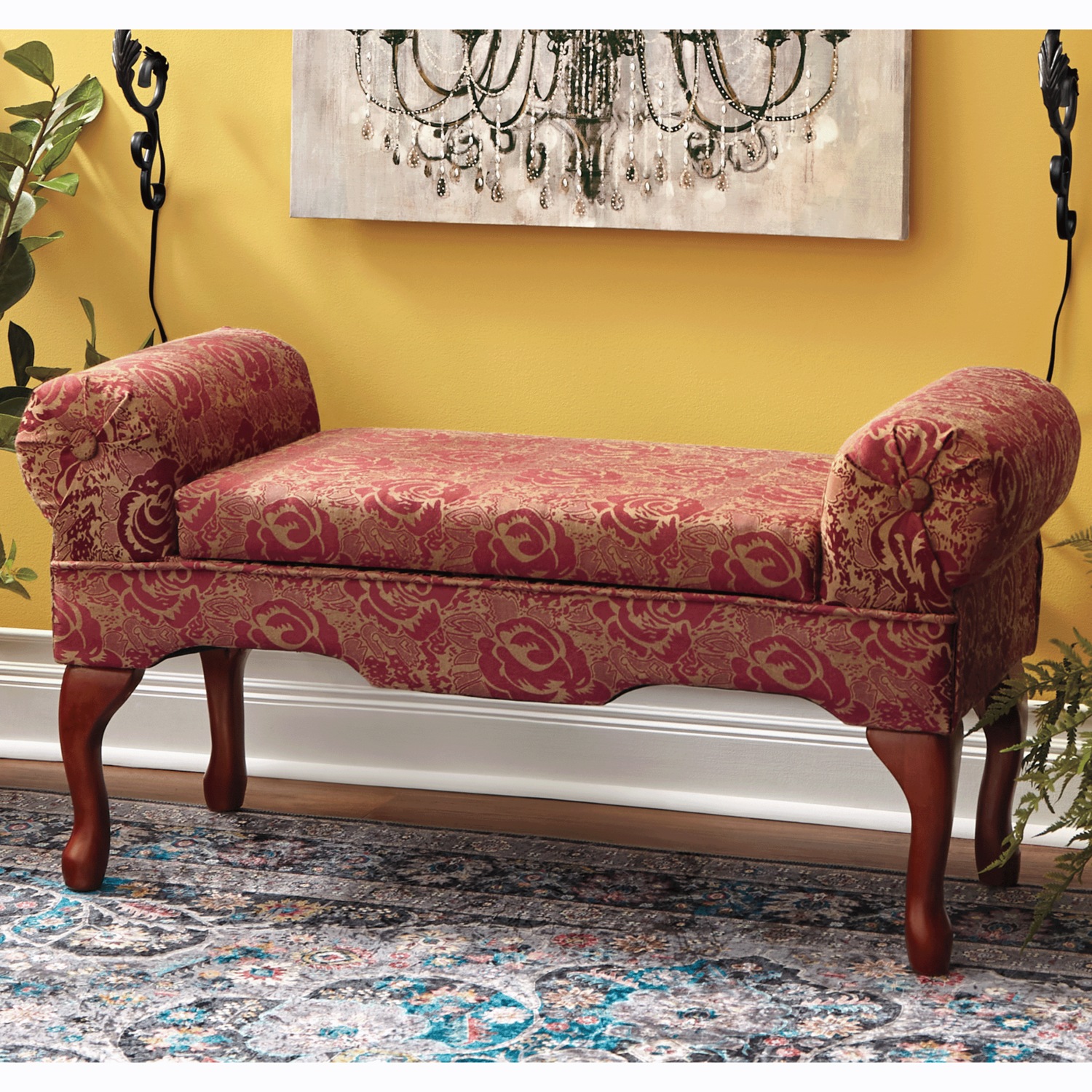 Burgundy storage bench new arrivals